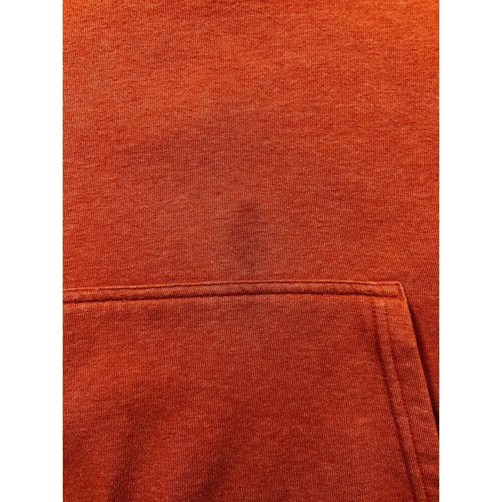 The North Face Hoodie Men's Orange Cotton‎ Logo Pullover Kangaroo Pocket Size L
